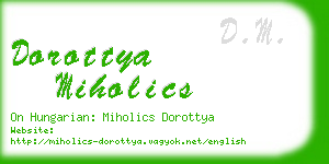 dorottya miholics business card